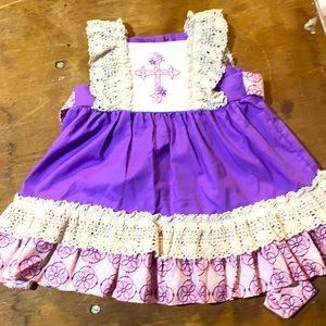 Girls dress / cross matching boys 0-3